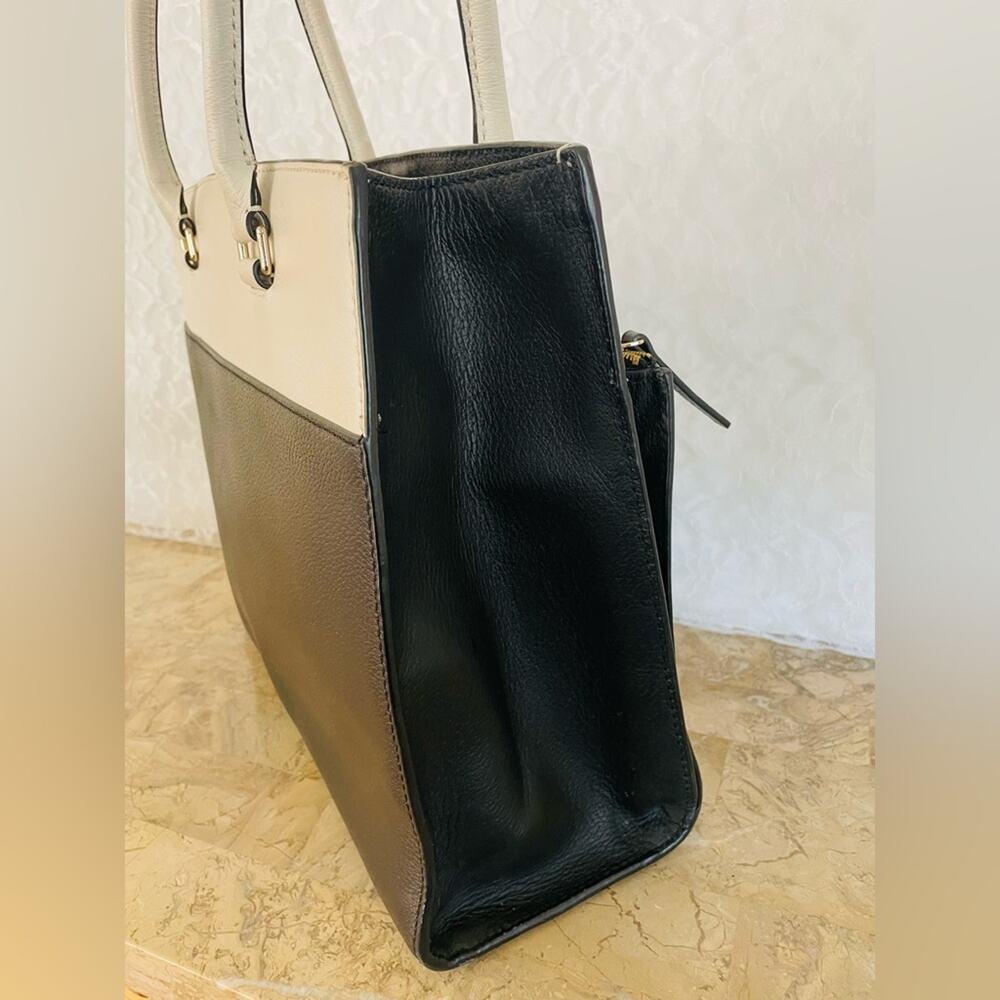 KATE SPADE Elegant Large Black and White Handbag TOTE shoulder bag - Picture 4 of 9